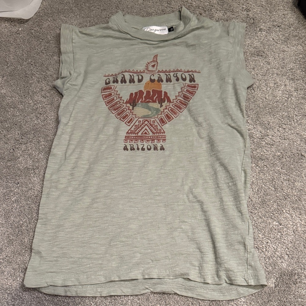 Grand Canyon Graphic Muscle Tee - Green